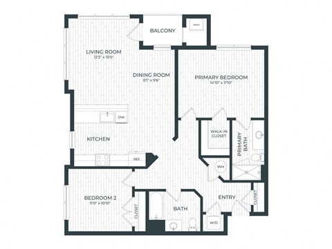 the blueprint floor plan of the residence